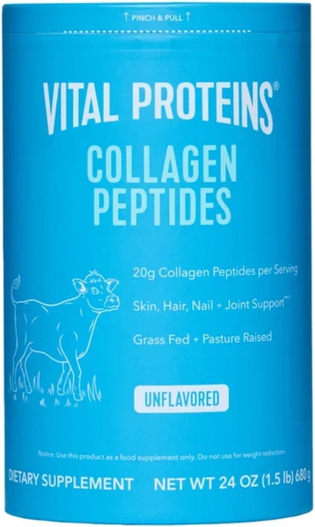 生命蛋白Collagen Peptides 不受欢迎的饮食补充(Net Wt 24 Oz),