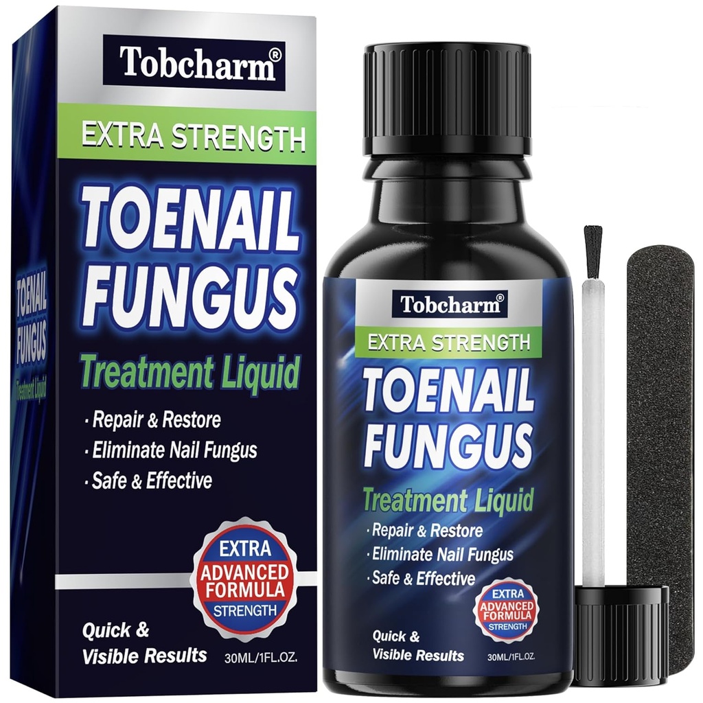 Tobcharm Toenail Fungus Treatment Extra Strength, Nail Fungus Treatment for Toenail, Fungus Nail Treatment, Nail Fungus Treatment for Fingernails (1oz)