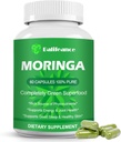Moringa Capsules 800mg,纯Moringa粉末 Capsules - 支持能源,皮肤健康,Gut Health+ 男子和女子的Gut Health + 绿色抗氧化剂超食品 w/Essicial维生素和氨基酸 A1