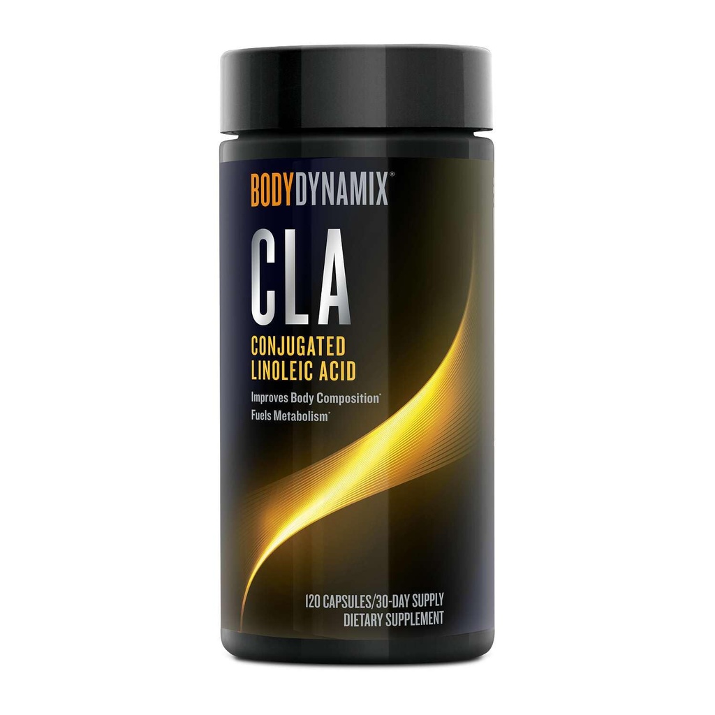 BodyDynamix CLA, 调和的Linoleic酸, 燃料能量和脂肪代谢, 改善身体组成, 120 计数