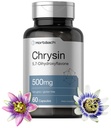 Horbäach Chrysin 补编 | 500mg | 60 Capsules | Passion Flower 摘录 | Non-GMO, Gluten 免费补编