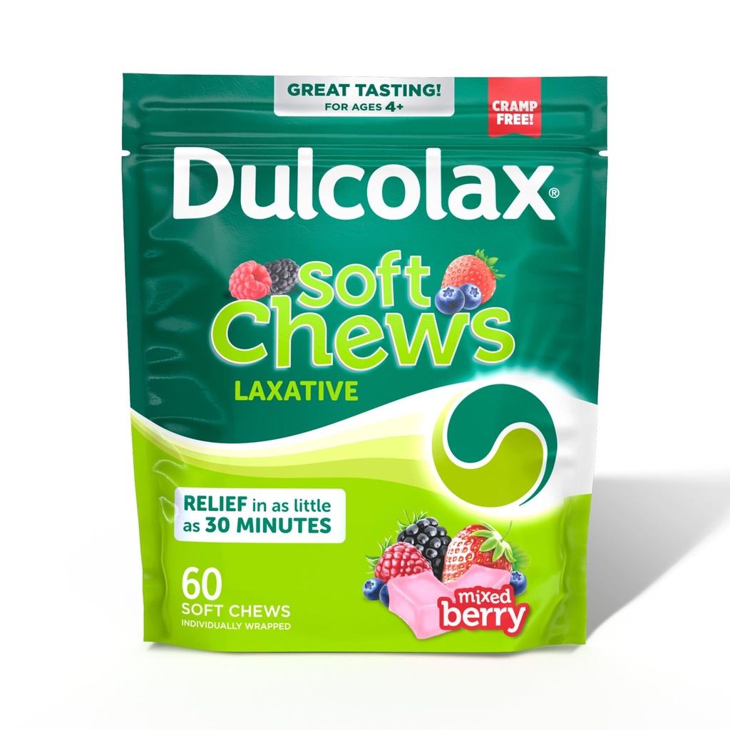 Dulcollax Saline 含盐软化菜, Gentle Contipation Relief, Mixed Berry Flavor, 镁1200 mg, 60 mg