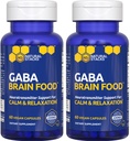 GABA 脑食品 - GABA 配L-Citrulline & Grape种子节选 - 支持冷静和放松 - 夜间睡眠援助 - 支持生产Gamma 氨基丁酸 - 120 L-Citrulline Capsules