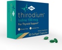 Thirodium - 甲状腺支持补充剂 - 100mcg碘酸钠(Sodium Iode) - 30 Soft-Gel Capsules for high acception - Gluten - 无糖,无糖,非GMO