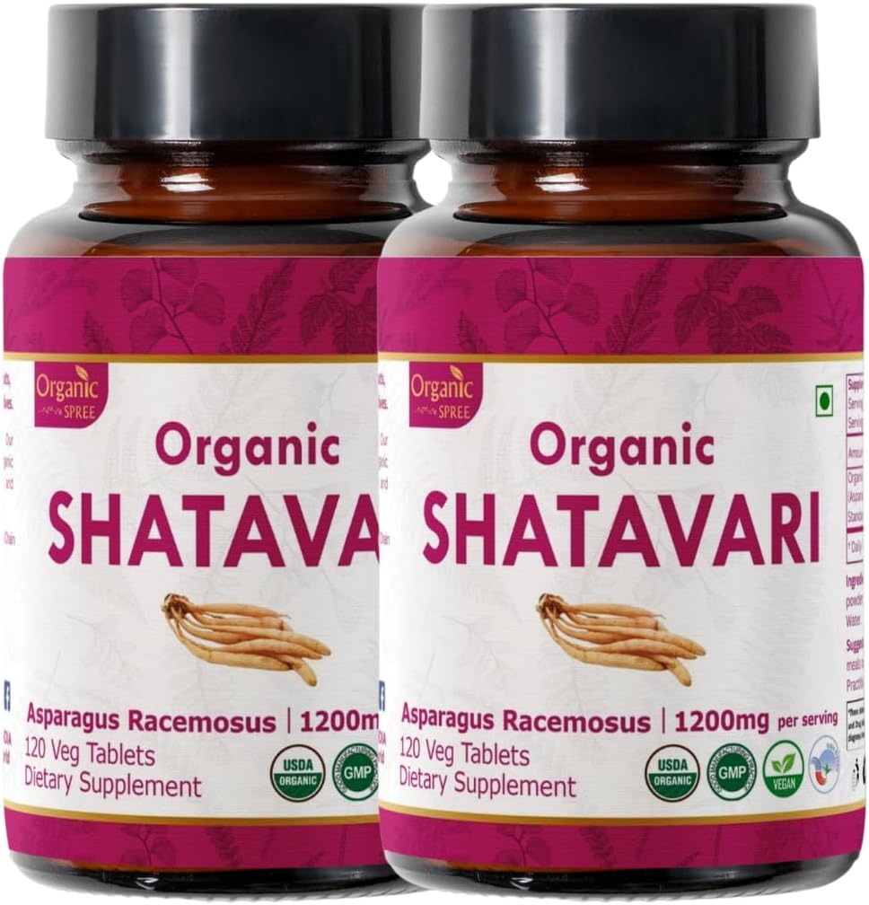 Shatavari 120块牌匾 * Asparagus Racemosus (Shatavari) * USDA 有机认证 * * 支持妇女健康和免疫系统 * * 饮食补充120塔布 - 包2