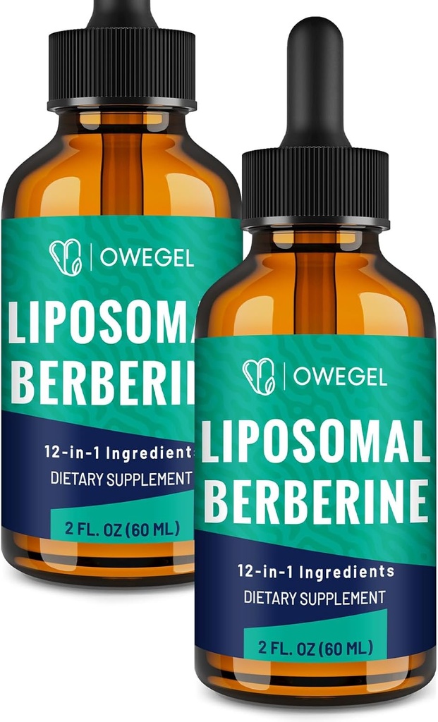 Liposomal Berberine HCL 液滴 – 高级 12in-1 草药配方 锡兰桂,苦瓜,绿茶等 – 4 Fl Oz
