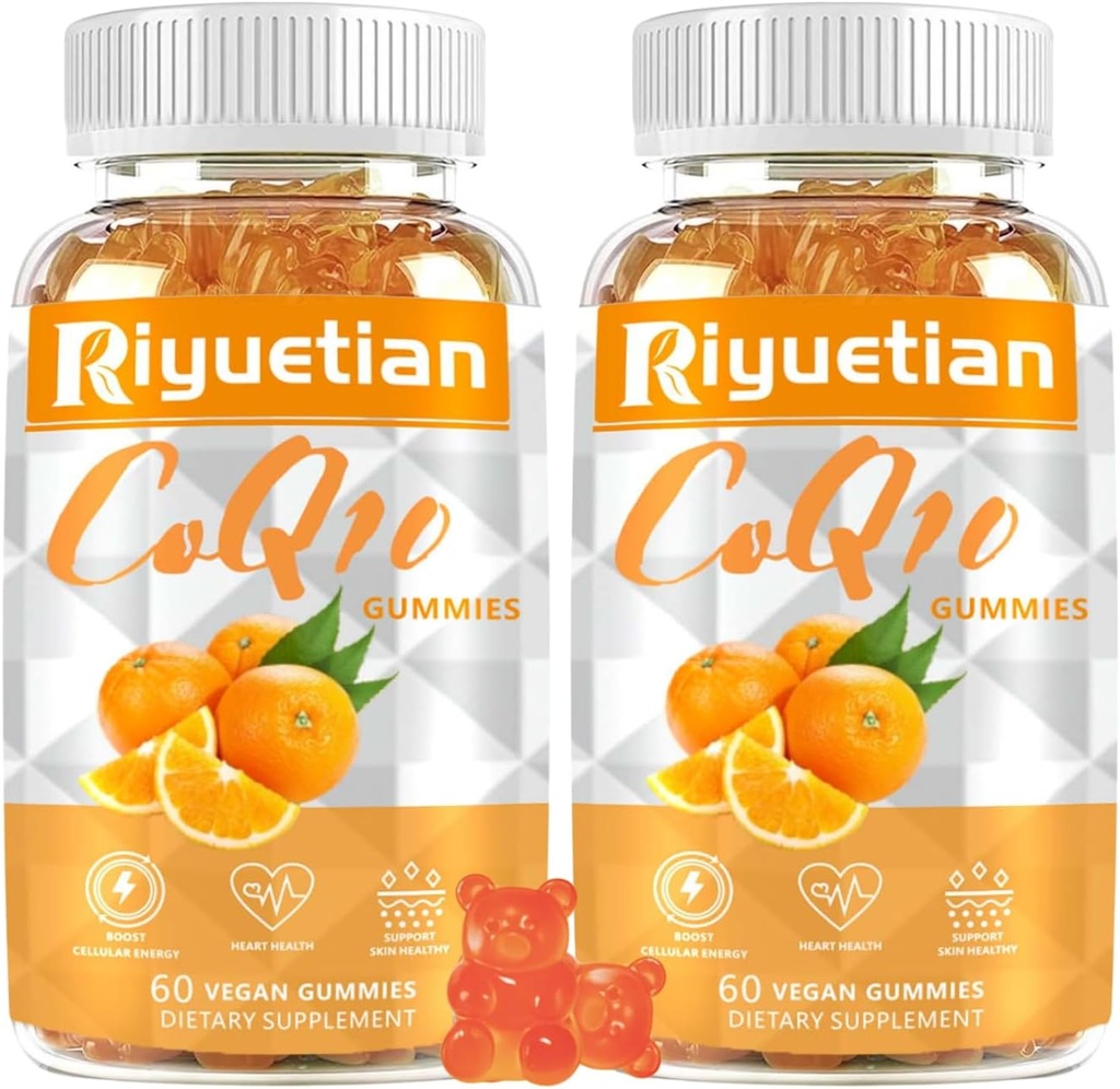 2包COQ10 固醇 - CoQ10 500mg + Omega-3 EPA/DHA + 镁甘油 + 锌酸盐,以支持心脏健康、能源生产、免疫系统和矿物吸收