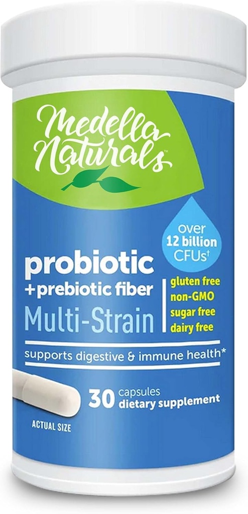 多节奏12亿CFU 成人的Probiotics & Prebiotics 30 Capsules - 男女的Probiotic 帮助恢复古特的好植物和支持文摘 - 不冷冻 必需的Probiotics