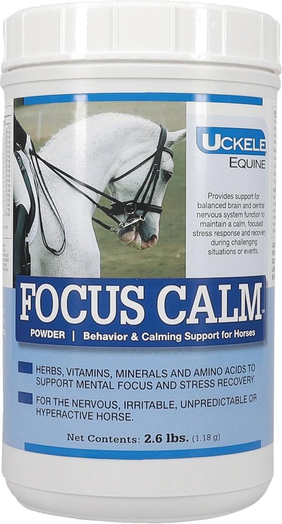 Uckele Focus Calm Horse 补充 - Calm and Behavior 补充 - Equine Vitamin & Mineral 补充 - 2.6磅(磅)