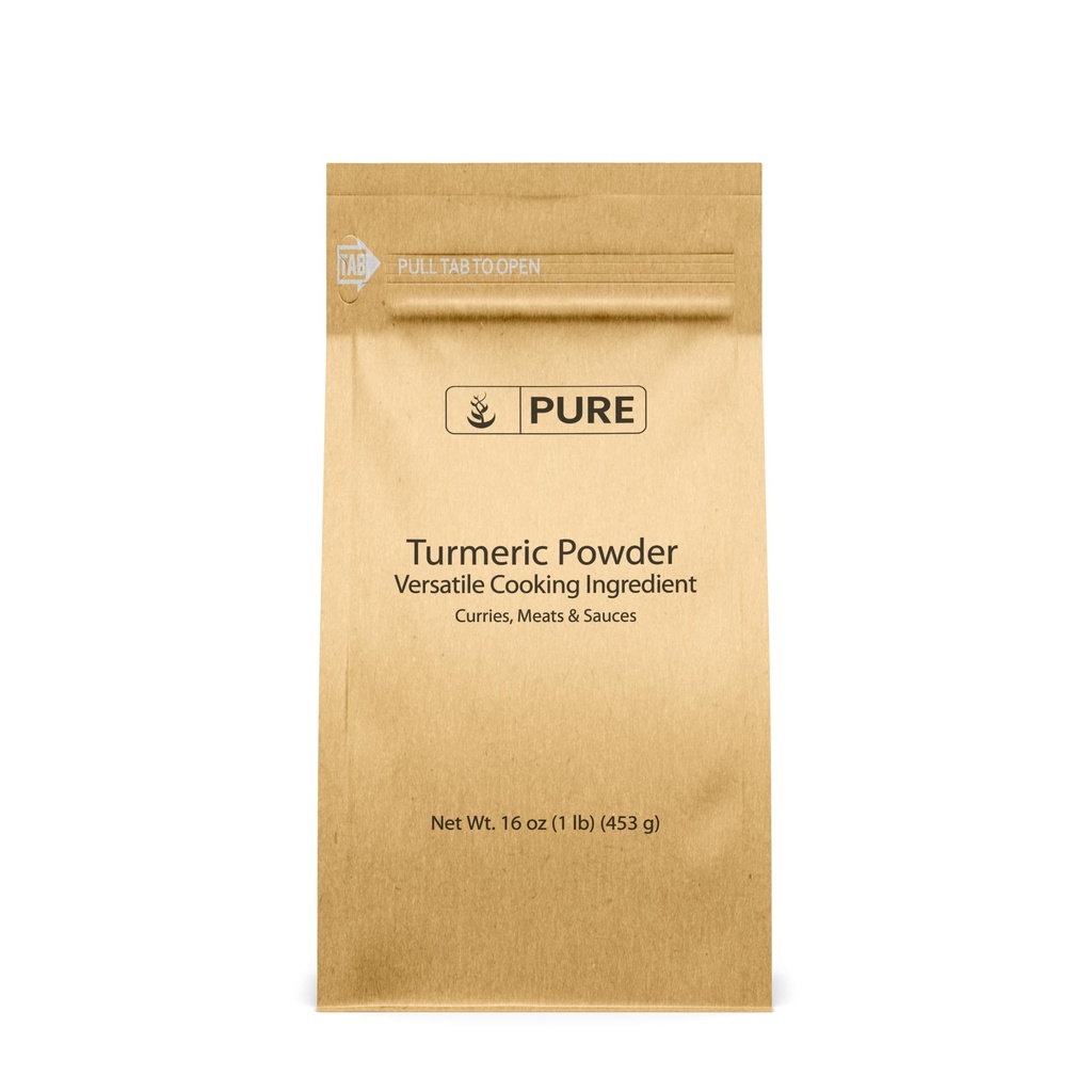 Pure Original Ingredients Turmeric Powder (1 lb), Food Grade, Natural, Spicy Flavor, Curry, Rice, Eco-Friendly