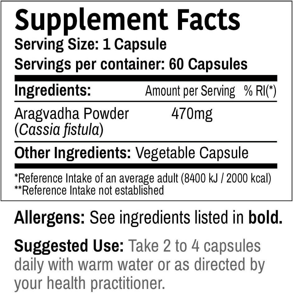 WAKDE的Aragwadha Capsules (卡西亚风毛菊,60Veg Caps,植物补充剂,Ayurvedic Herb, All Natural, Vegan)