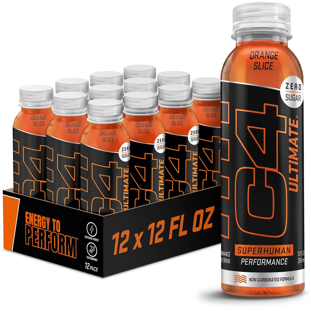 C4 超强非Carbonate 零糖能量饮料 预选饮料 + Beta Alanine, 12 Fl Oz (Pack of 12)