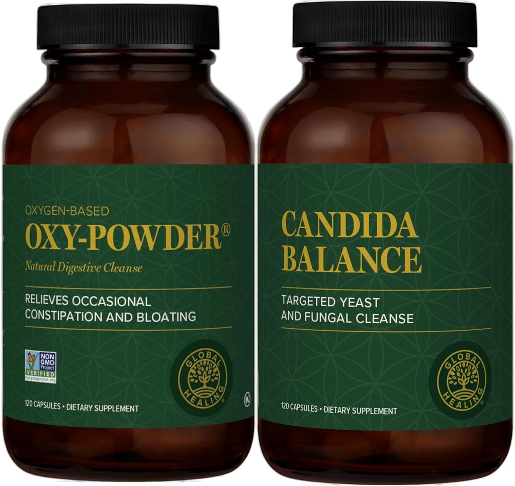 全球疗养中心 - Oxy-Powder & Candida Cleanse Kit - Colon Cleanser和天然Candida Cleanse的戒毒