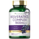 Carlyle Resveratrol 补编 1800mg + 180 Capsules + 非GMO & Gluten 自由 + Poten 复合体