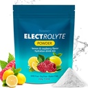 水解电解质粉,Keto & No Sugar - 高钾(1000mg)与柠檬Raspberry Flavored - 零卡路里糖无电解质粉,非GMO 32 服务