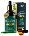 氯脂液滴 6000 mg - Premium Liquid Chlorophyll 补充剂 - Immune Boost的全抗氧化剂,能量增量,消化支持和快速解毒 - 非GMO, Vegan