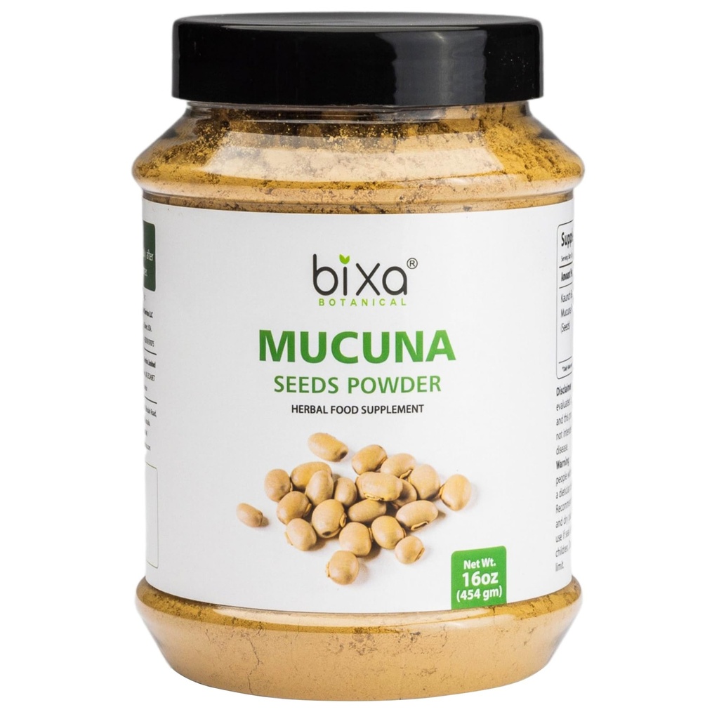 双BOTANICAL Mucuna Pruriens Powder |天鹅绒豆粉 | Kapikachu | Kaunch Beej | Ayurvedic 草药补充 ǀ 能量促进器 | 1英镑 / / 16 OZ → Gluten Free, 非GMO, Steam tried, Vegan,