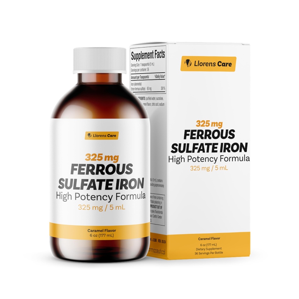 Llorens Care的Ferrous Sulfate 325mg 液态铁 65mg 元素铁 - 6 oz - Caramel Flavor (6 oz, Caramel) 互联网档案馆的存檔,存档日期2014-03-02.