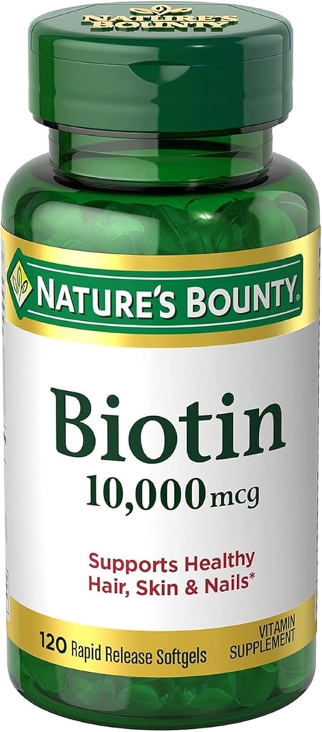 自然的丰盛生物锡 10,000 mcg, 快速释放软胶 120 ea (Pack of 6)