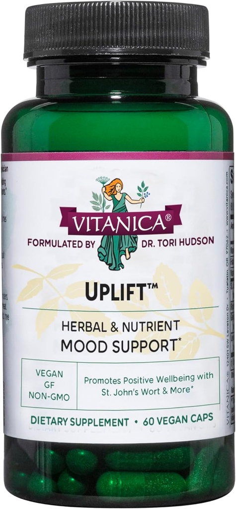Vitanica Uplift, 巫术和情感支持, Vegan, 60 Capsules