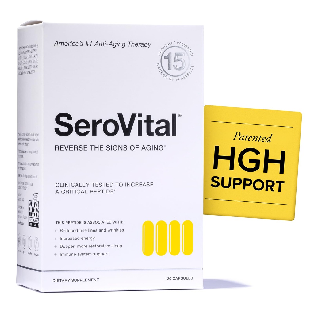 Serovital更新综合体 - 抗衰老补充物 - 氨基酸 - Peptides - 改进能源和豁免,更深睡眠,30天供应