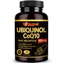 Ubiquinol CoQ10 400mg 软胶,配有维生素E & Omega-3, Max-Absociation Coenzyme Q10, 强抗氧化剂, 支持心脏健康与能量生产, 120 计数, 非GMO
