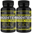 男子睾丸酮助推器 - 雄性加固辅料 Horny Goat Weed & Tongkat Ali - 肌肉建构器 放大药丸 - 自然测试助推器 增强欲望, 能量, Stamina, Libido (2 PACK)