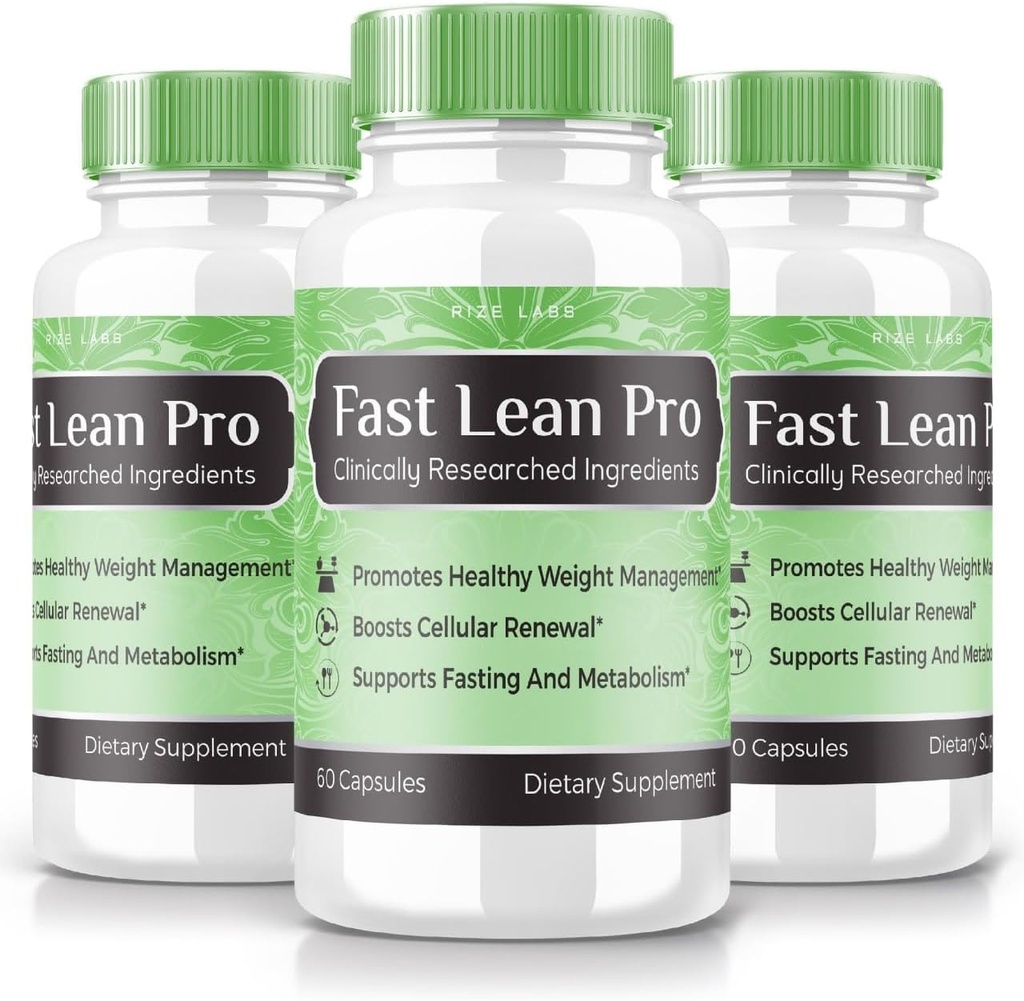 rize 实验室 - Fast Lean Pro Editary Supplements, 高级公式 Capsules for extra power,非转基因生物,促进健康体重管理(180 Capsules)(官方包装3)