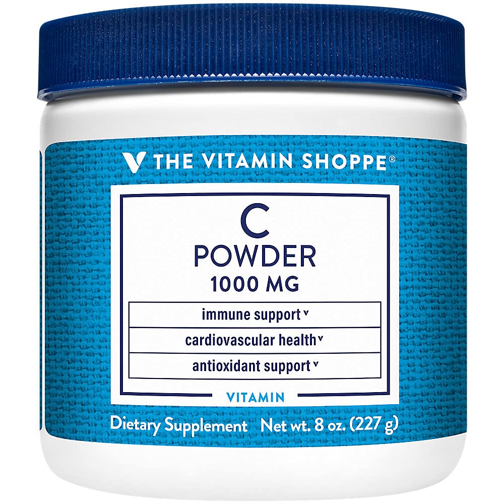 维生素店 维生素粉 1000MG,支持免疫和心血管健康的抗氧化剂(8 Ounces Powder)