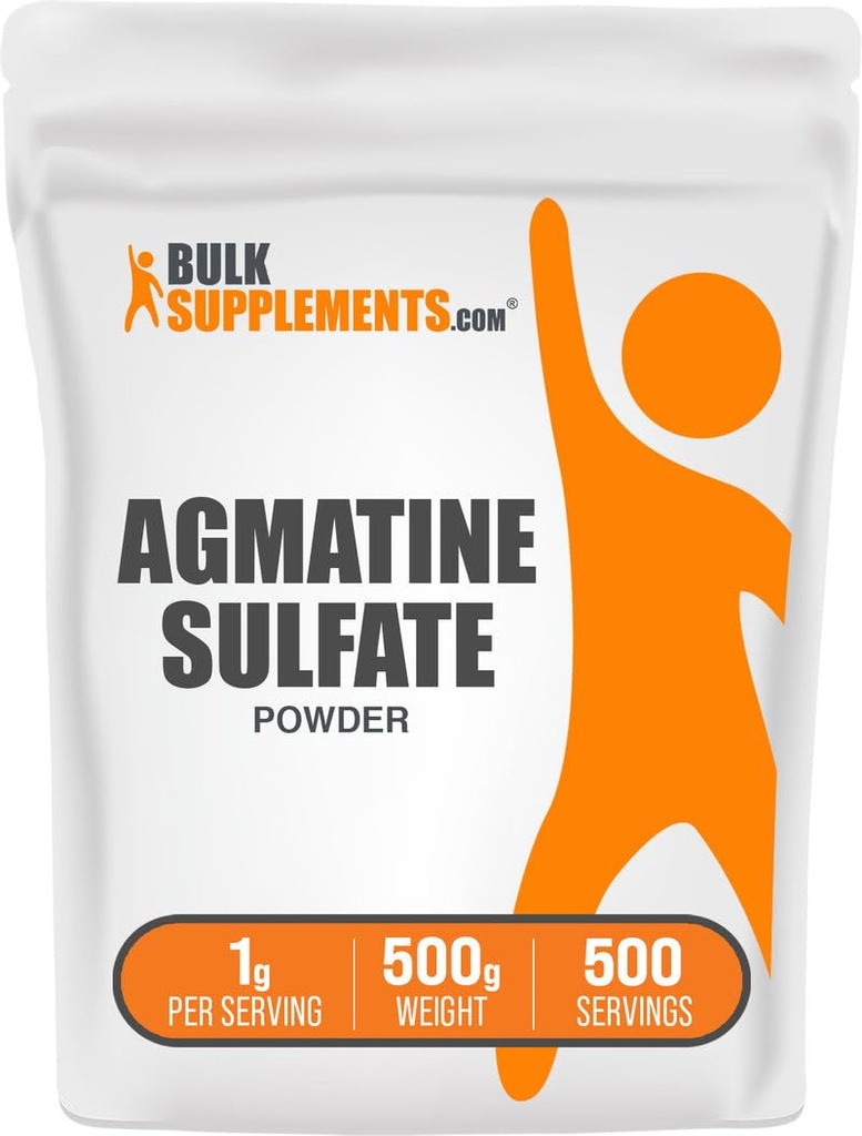 Bulk Asmatine Sulfate Powder - Nitric Oxide Supplement, Pre Workout Powder - 不受欢迎的 & Gluten Free, 每服1克, 500克(1.1磅)(包1)