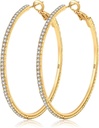 MOROTOLE 14K 黄金莱茵石胡萝卜 Earrings - 时尚 细辛大胡萝卜,伪生,20/30/40/50/60/70毫米