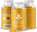 WellPath Virtumeric Gummys + Ginger - 联合支持曲霉素补充剂,Turmeric Crucumin C3 复合剂,Capsules的味道替代剂,Turmeric & Ginger Root,Tropical Flavor Chews, Vegan, 60 Ct
