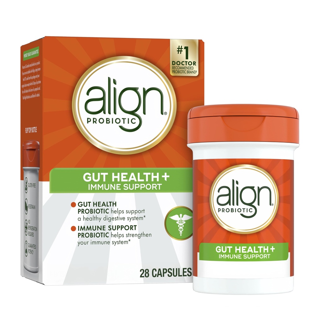 Alignation Gut健康与免疫 Probiotic,每日对妇女和男子的消化支持,帮助支持免疫和消化健康,28 Capsules