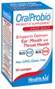 口服Probio 30ct,Once Daily Chewable Tables,支持优化耳,嘴,和喉部健康,非转基因O,Gluten Free,Peppermint Flavor,包含BLIS K12 & M18