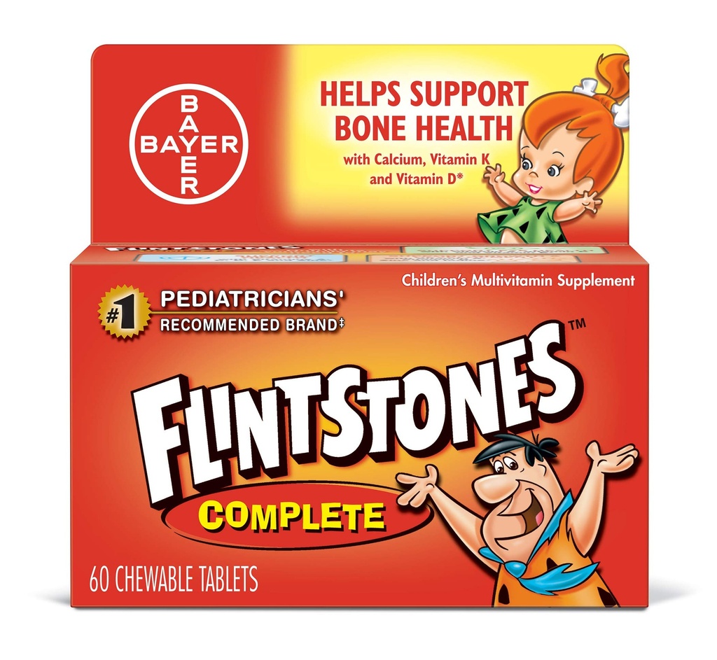 Flintstones 完成大小 60s Flintstones 完成儿童 多维塔明 补充 Chewable Tabs 60ct