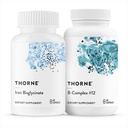 THORNE - 营养必需品Duo - 铁比斯格化和B-Complex #12 能源支持和血液建设 - 60 服务