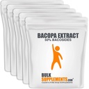 Bulk Assupports.com Bacopa 提取粉末 - Bacopa Monnieri 补充品 Bacopa 补充品 - Bacopa 补充品 Vegan & Gluten 免费,每服500毫克,5kg(11磅)(包5)