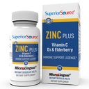 Super source Zinc Plus - 免疫系统健康支持补充剂 - 维生素C,老莓和维生素 D3-90 即时溶解片