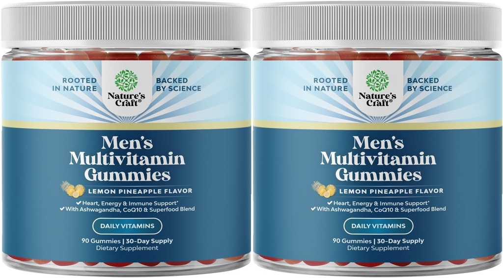 配有超级食品复合体的男子多维塔明(Men's Multivitamins Gummys with Superfood Complex) - 配有CoQ10和Ashwagandha供能源和豁免的男子每日多维塔明(Ashwagandha) - 配有蔬菜的成人多维塔明(Gummys) 配有男子(2个月供应)