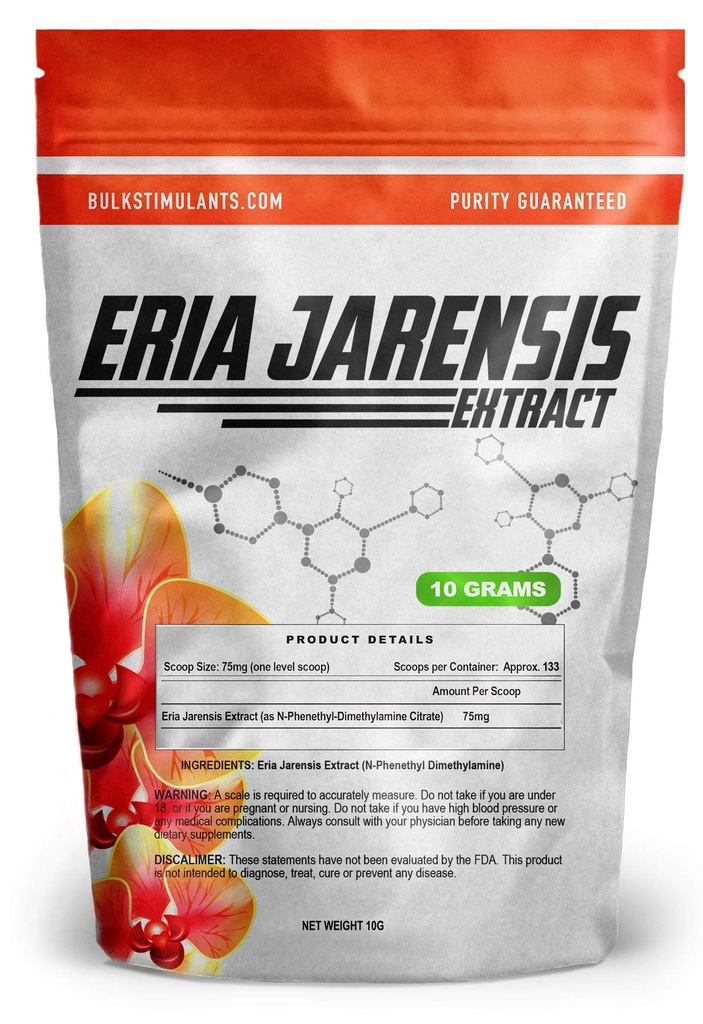 ERIA JARENSIS 摘录 - 散装粉末 10克133 Grams 服务 - 新皮亚 补充 → 新兴奋剂和NOOTROPIC → 增加焦能认知性能 - 囊括