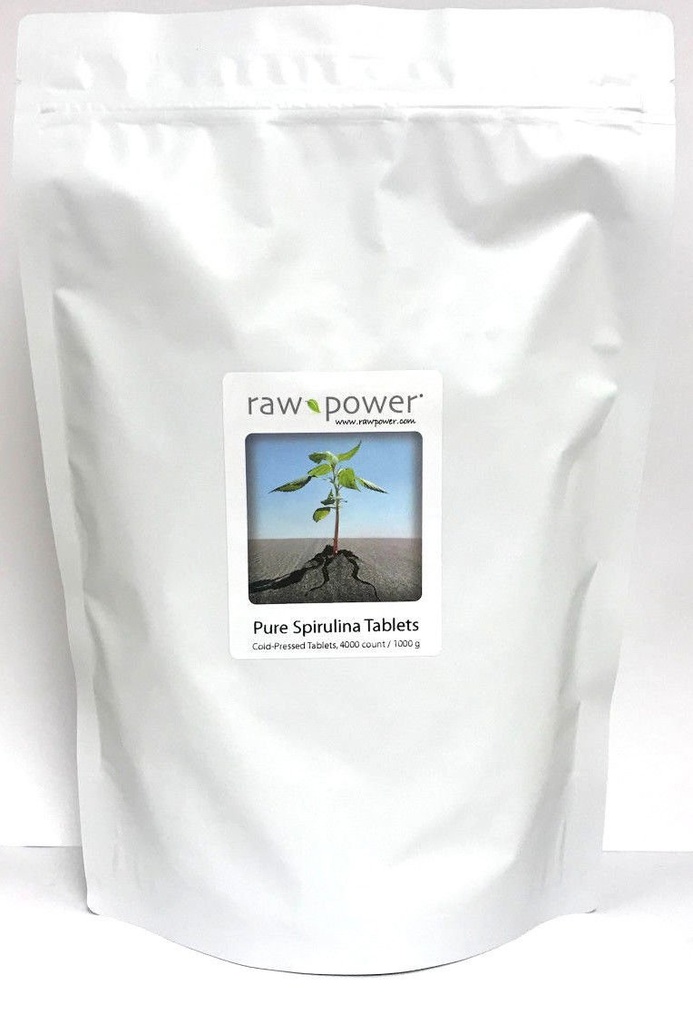 原始动力 Spirulina 冷垫片 Bulk Kilo Bag 4000 250mg 片片 1000g 总有机物