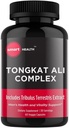 Tongkat Ali -- -- 男子健康和生命力补编 -- -- 800mg Tongkat Ali + 200mg Tribulus Terrestris -- -- 业绩支助 -- -- Gluten Free, Vegan & Non-GMO -- -- 60名Capsules -- -- 30名服务人员