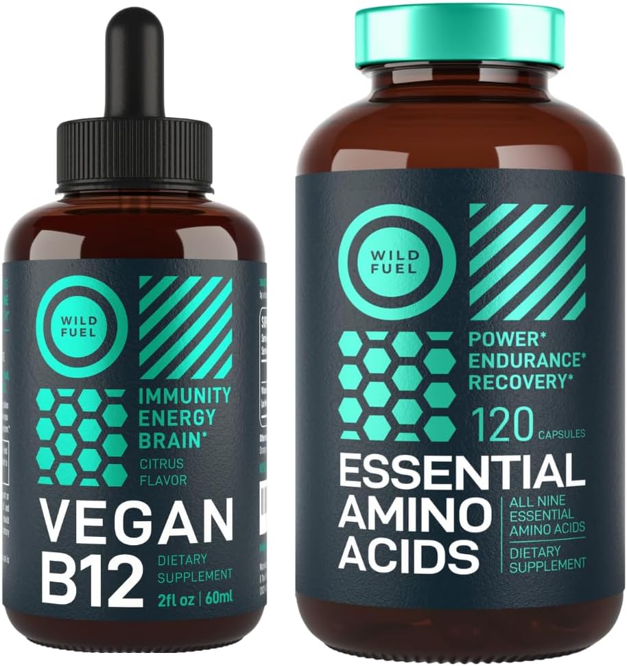 WILD FUEL 基本氨基酸补充剂和Vegan维生素B12 液态能源包