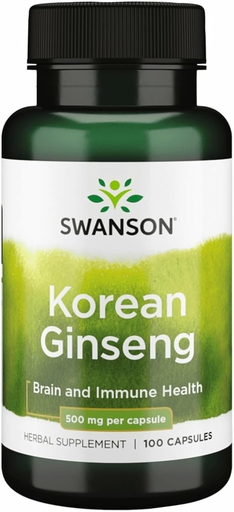 Swanson 韩国 Ginseng 500 毫克 100 卡普尔