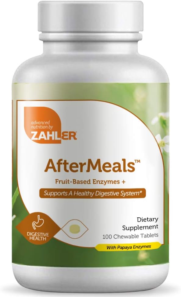 Zahler After MealsTM,基于水果的酶+,100块可切片