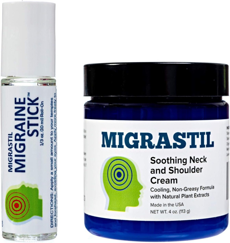 Migrastil Migraine 棍棒和软颈和肩部奶油