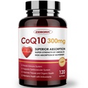 ZEBORA CoQ10-300mg-Softgels 配有 PQQ, BioPerine & Omega-3, 120 services Coenzyme Q10 (Ubiquinone) 高吸附剂,强抗氧化剂,支持心脏健康与能源生产的补充