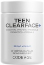 编码 少年清面 少年清面 皮肤和小孔 维生素 A, C, D3, E, Pantothenic Acid, Niacin, Zinc 补充 少年清面 Probiotics, L-Lysine, Omega-3, Olyy Skin, Pores, Spots - 60 Capsules