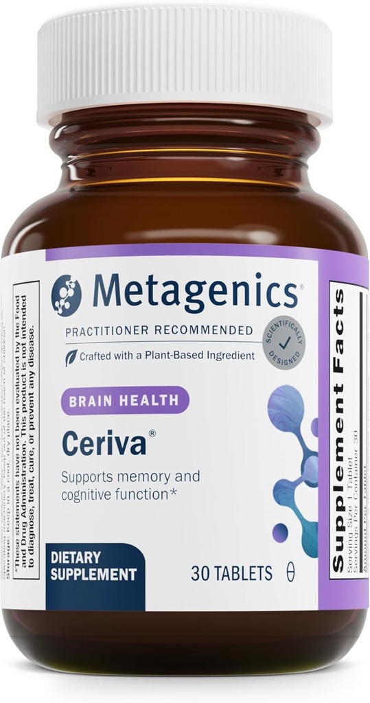元素 Ceriva - 带有Huperzine A*的认知和记忆支持公式 - 支持聚焦,召回和脑健康 * - 非‐GMO, Gluten Free
