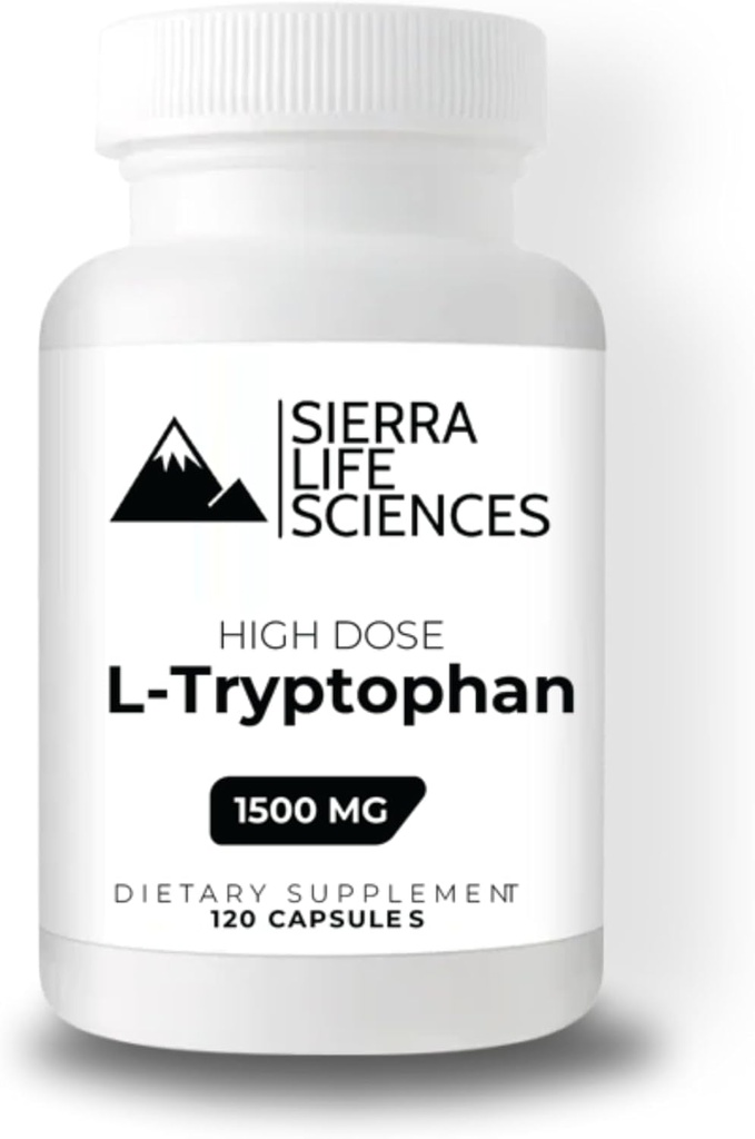 1500mg 高剂量L-Tryptophan Max in Easy-to-Swallow Capsules QQ Gluten-Free,非GMO QQ40 服务(单)